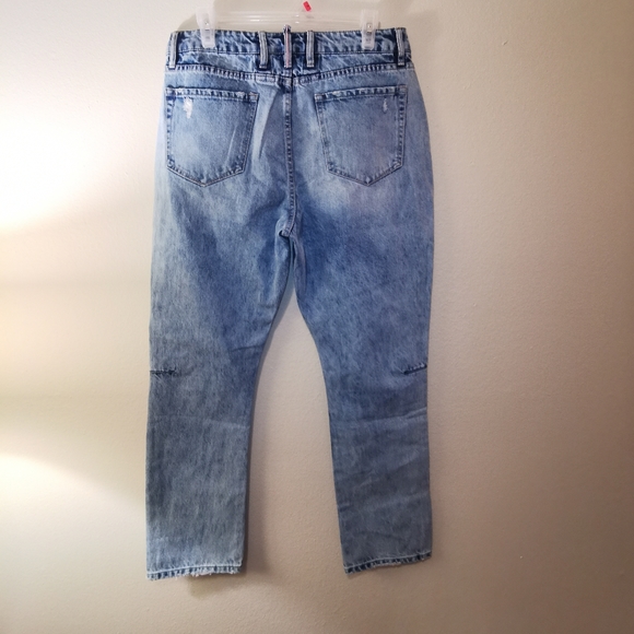 Tortoise Denim Jeans Straight Leg Distressed Light wash Size 29 *RARE* - Picture 3 of 11